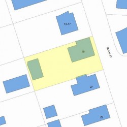 19 Faxon St, Newton MA  02458-1012 plot plan