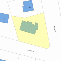 7 Avalon Rd, Newton MA 02468-1609 plot plan