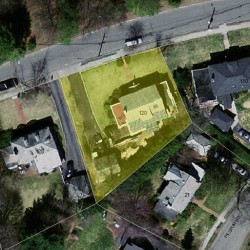 120 Waban Ave, Newton MA  02468-2111 aerial view