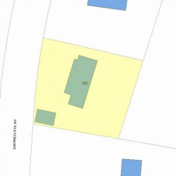 122 Shornecliffe Rd, Newton MA 02458-2421 plot plan