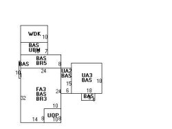 105 Cleveland St, Newton MA  02465-1562 floor plan