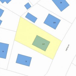 517 Grove St, Newton MA 02462-1419 plot plan