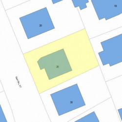 26 Capital St, Newton MA 02458-1302 plot plan