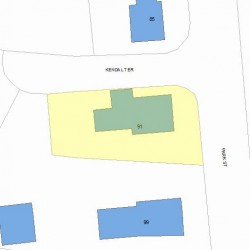 91 Park St, Newton MA 02458-2041 plot plan