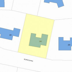 243 Islington Rd, Newton MA  02466-1022 plot plan