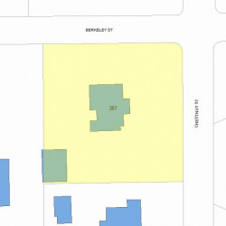 257 Chestnut St, Newton MA  02465-2932 plot plan