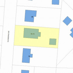 72 Cloverdale Rd, Newton MA 02461-1811 plot plan