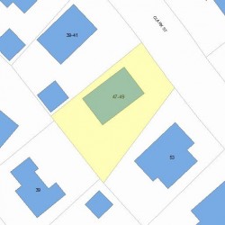 47 Clark St, Newton MA  02459-2425 plot plan