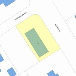 75 Bernard St, Newton MA  02461-1936 plot plan