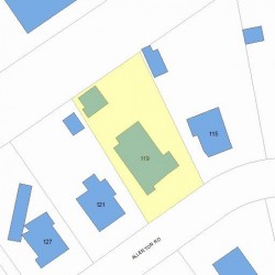 119 Allerton Rd, Newton MA 02461-1201 plot plan