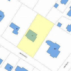 17 Bellevue St, Newton MA  02458-1918 plot plan