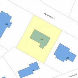 260 Woodward St, Newton MA 02468-2007 plot plan