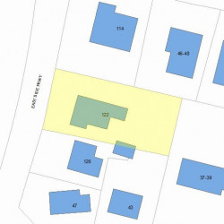 122 Side Pkwy, Newton MA 02458-1817 plot plan