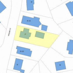 27 Harding St, Newton MA 02465-1300 plot plan