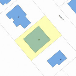 73 Wade St, Newton MA  02461-1714 plot plan