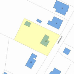67 Sheridan St, Newton MA  02465-1037 plot plan