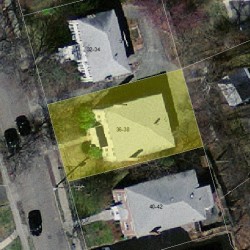 36 Blake St, Newton MA  02460-2028 aerial view