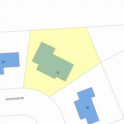 28 Cochituate Rd, Newton MA 02461-1404 plot plan