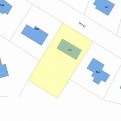 130 Day St, Newton MA 02466-2922 plot plan