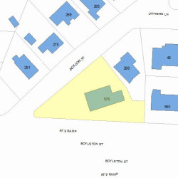 575 Boylston St, Newton MA 02459-2740 plot plan
