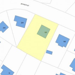196 Jackson St, Newton MA 02459-2540 plot plan