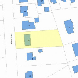 20 Magnolia Ave, Newton MA  02458-2711 plot plan