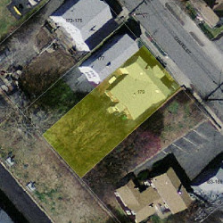 179 Chapel St, Newton MA  02458-1307 aerial view