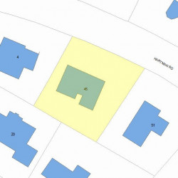 45 Hartman Rd, Newton MA  02459-3034 plot plan