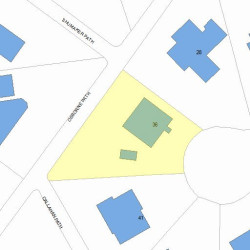 36 Osborne Path, Newton MA  02459-3543 plot plan