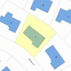 80 Deborah Rd, Newton MA 02459-2838 plot plan