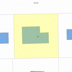 38 Mill St, Newton MA 02459-1125 plot plan