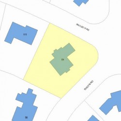 64 Evelyn Rd, Newton MA  02468-1217 plot plan