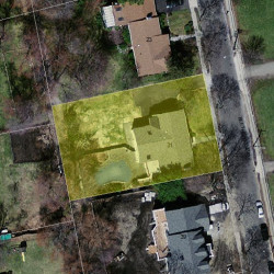 31 Beethoven Ave, Newton MA 02468-1732 aerial view