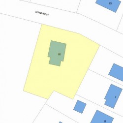 68 Lombard St, Newton MA  02458-2525 plot plan
