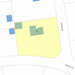 65 Sylvan Ave, Newton MA  02465-3025 plot plan