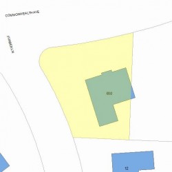 658 Commonwealth Ave, Newton MA 02459-1131 plot plan