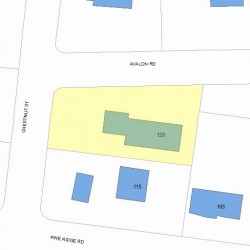 128 Avalon Rd, Newton MA 02468-1612 plot plan