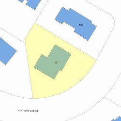 15 Cottonwood Rd, Newton MA  02459-3112 plot plan