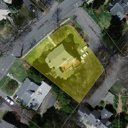 268 Dorset Rd, Newton MA 02468-1429 aerial view