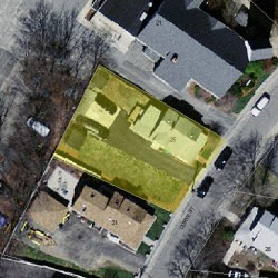 25 Curve St, Newton MA  02465-2206 aerial view