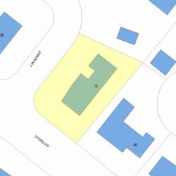 36 Spiers Rd, Newton MA  02459-3711 plot plan