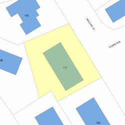 112 Harding St, Newton MA 02465-1337 plot plan