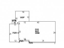 96 Roundwood Rd, Newton MA  02464-1217 floor plan