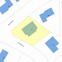 42 Selwyn Rd, Newton MA  02461-2124 plot plan