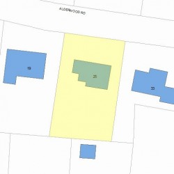 25 Alderwood Rd, Newton MA  02459-1225 plot plan