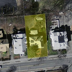 319 Cabot St, Newton MA  02460-2255 aerial view