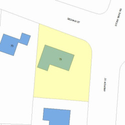 79 Dedham St, Newton MA 02461-2134 plot plan