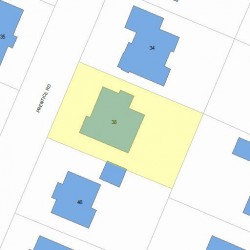 38 Prentice Rd, Newton MA  02459-1343 plot plan