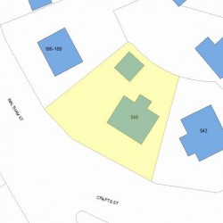 549 Crafts St, Newton MA  02465-1700 plot plan
