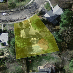 32 Wendell Rd, Newton MA  02459-2611 aerial view